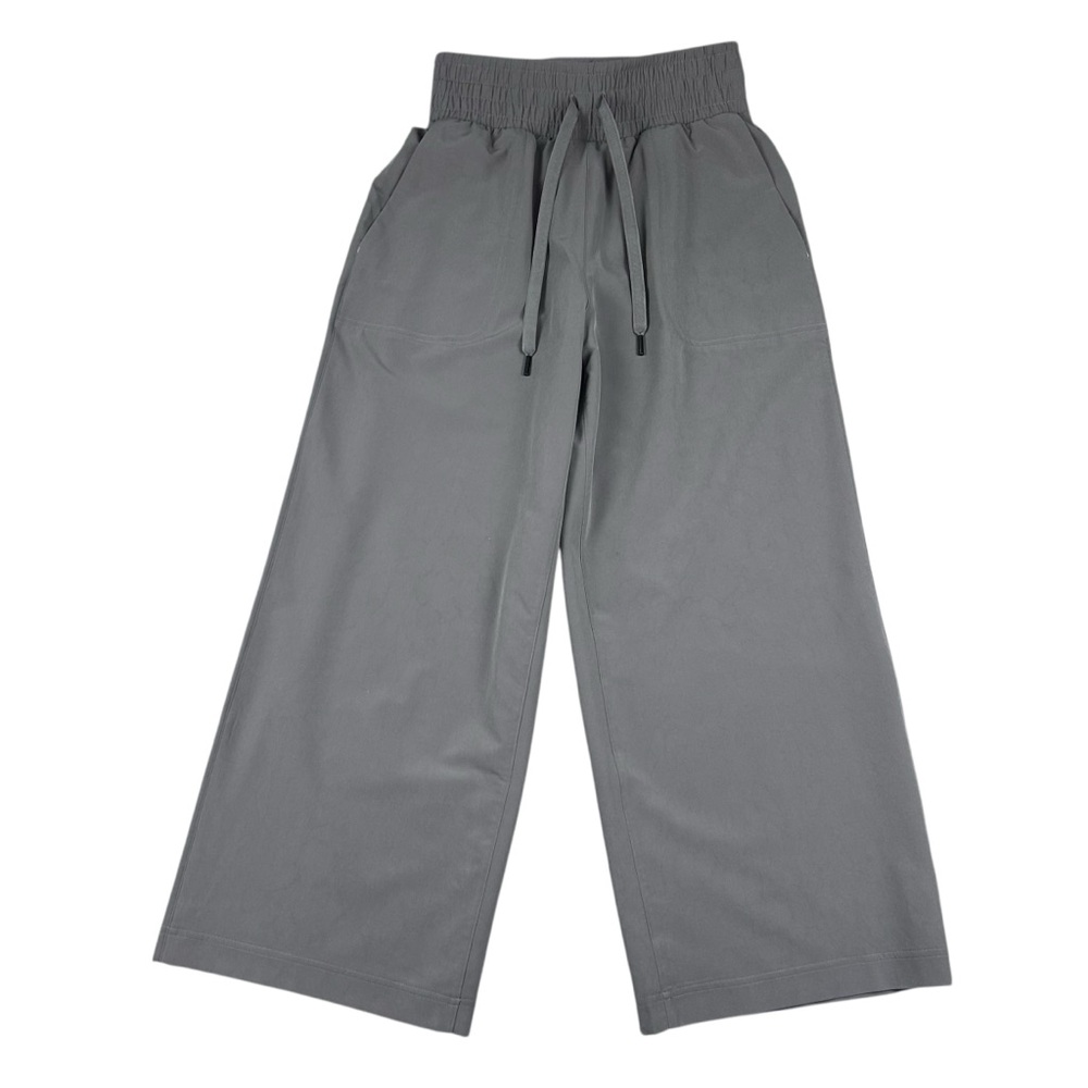 Spanx AirEssentials Wide Leg Cropped Pants Size XS Gray 50637R Stretch